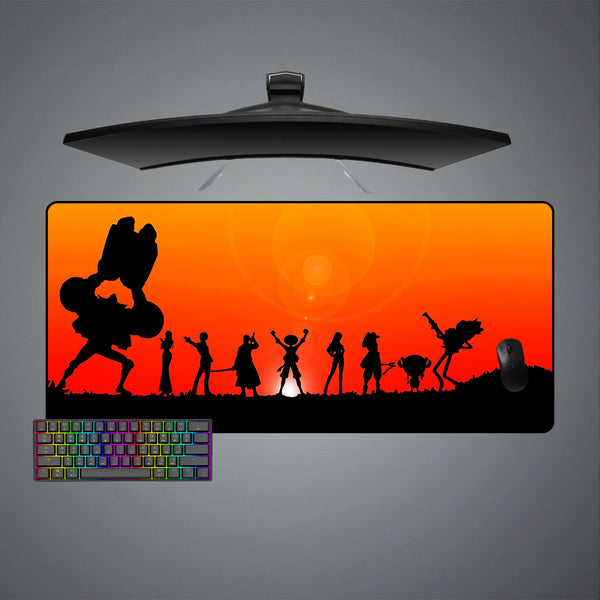 One Piece Silhouette Design XL Size Gaming Mouse Pad, Computer Desk Mat