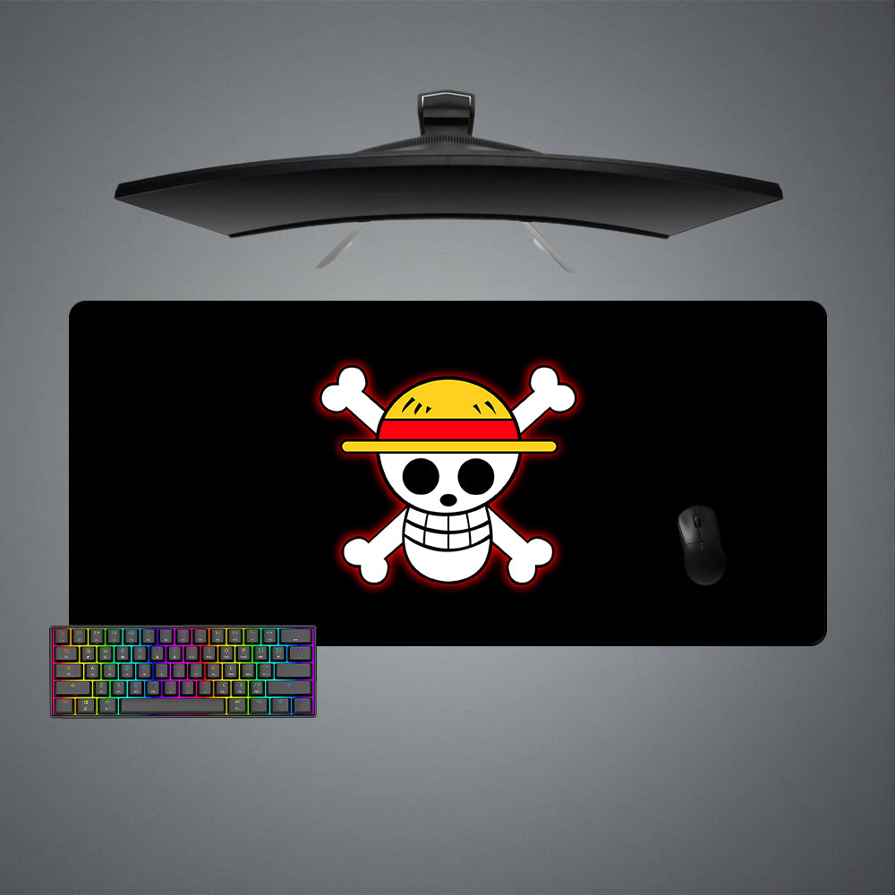 XL size gaming mousepad with One Piece Skull printed design