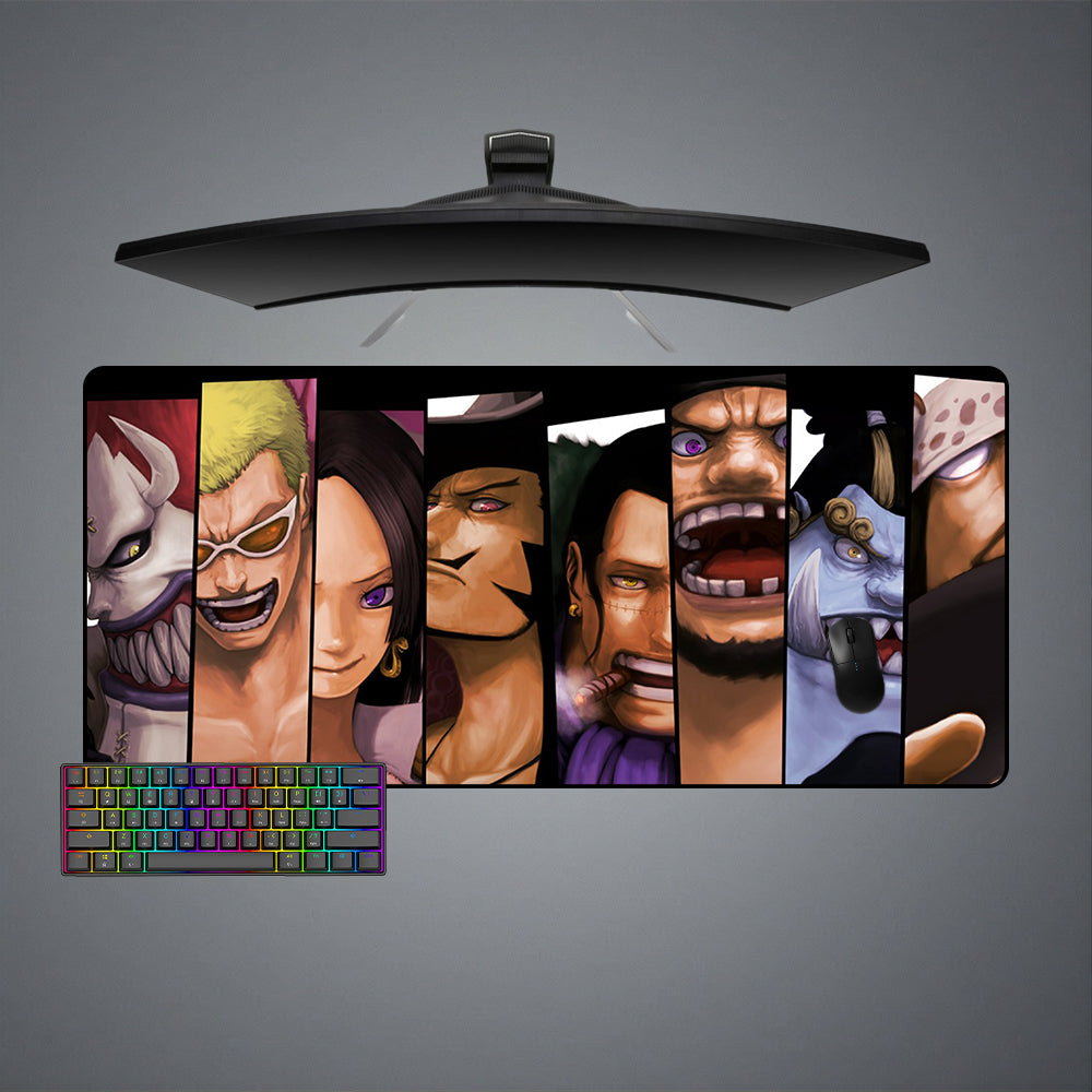 One Piece Villains Design XL Size Gaming Mouse Pad, Computer Desk Mat