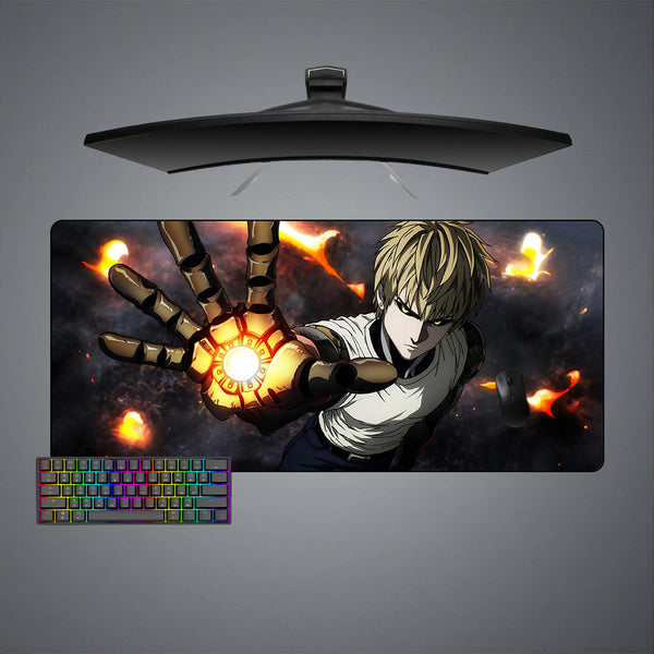 One Punch Man Genos Design XL Size Gamer Mouse Pad, Computer Desk Mat