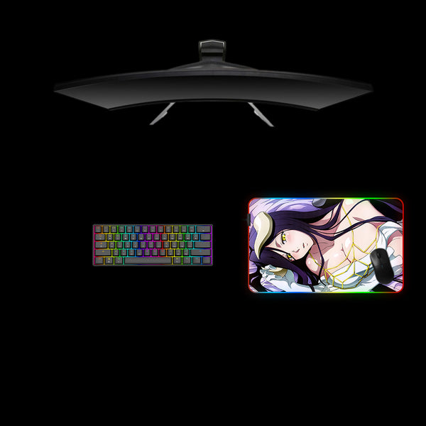 Albedo White Design Medium Size RGB Light Gaming Mouse Pad