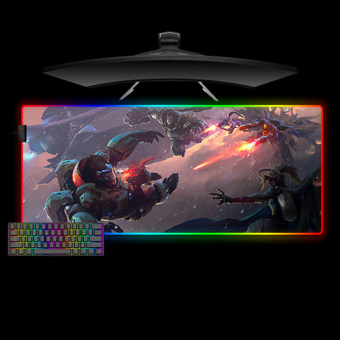 Overwatch Fall Design Extra Large Size RGB Backlit Gaming Mouse Pad, Computer Desk Mat