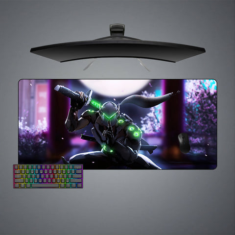 Overwatch Genji Design XL Size Gaming Mouse Pad, Computer Desk Mat