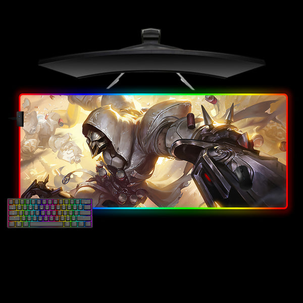 Overwatch Reaper Design XL Size RGB Backlit Gaming Mouse Pad, Computer Desk Mat