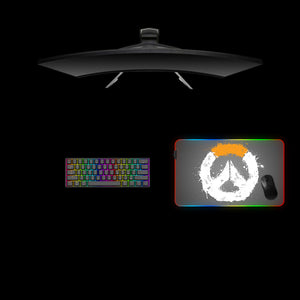Overwatch Splatter Logo Design Medium Size RGB Illuminated Gaming Mouse Pad