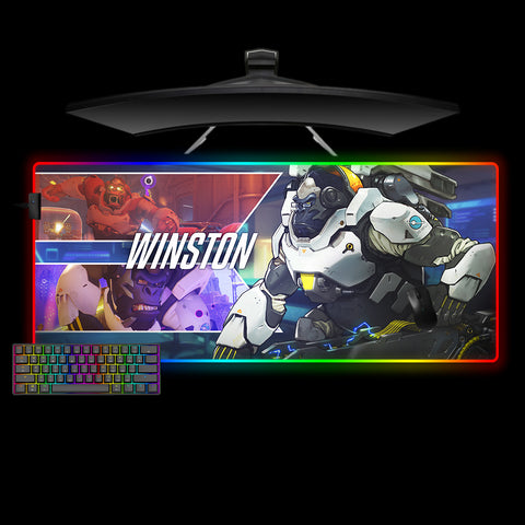 Overwatch Winston Design XXL Size RGB Light Gamer Mouse Pad