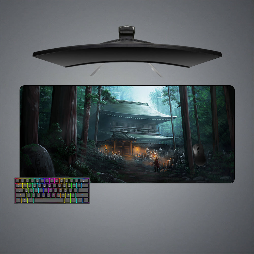 Pagoda Design XL Size Gamer Mouse Pad, Computer Desk Mat