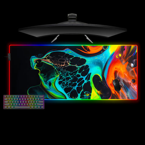 Paint Mix Closeup Design XXL Size RGB Lit Gamer Mouse Pad