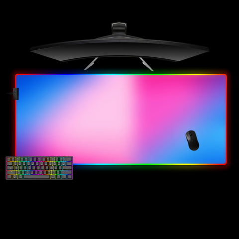 Pink & Blue Gradient Design XL Size RGB Lights Gaming Mousepad