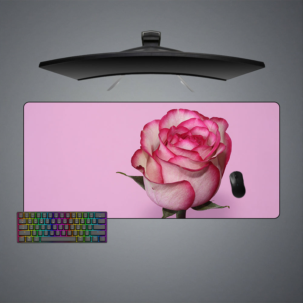 Pink Rose Design XXL Size Gaming Mousepad