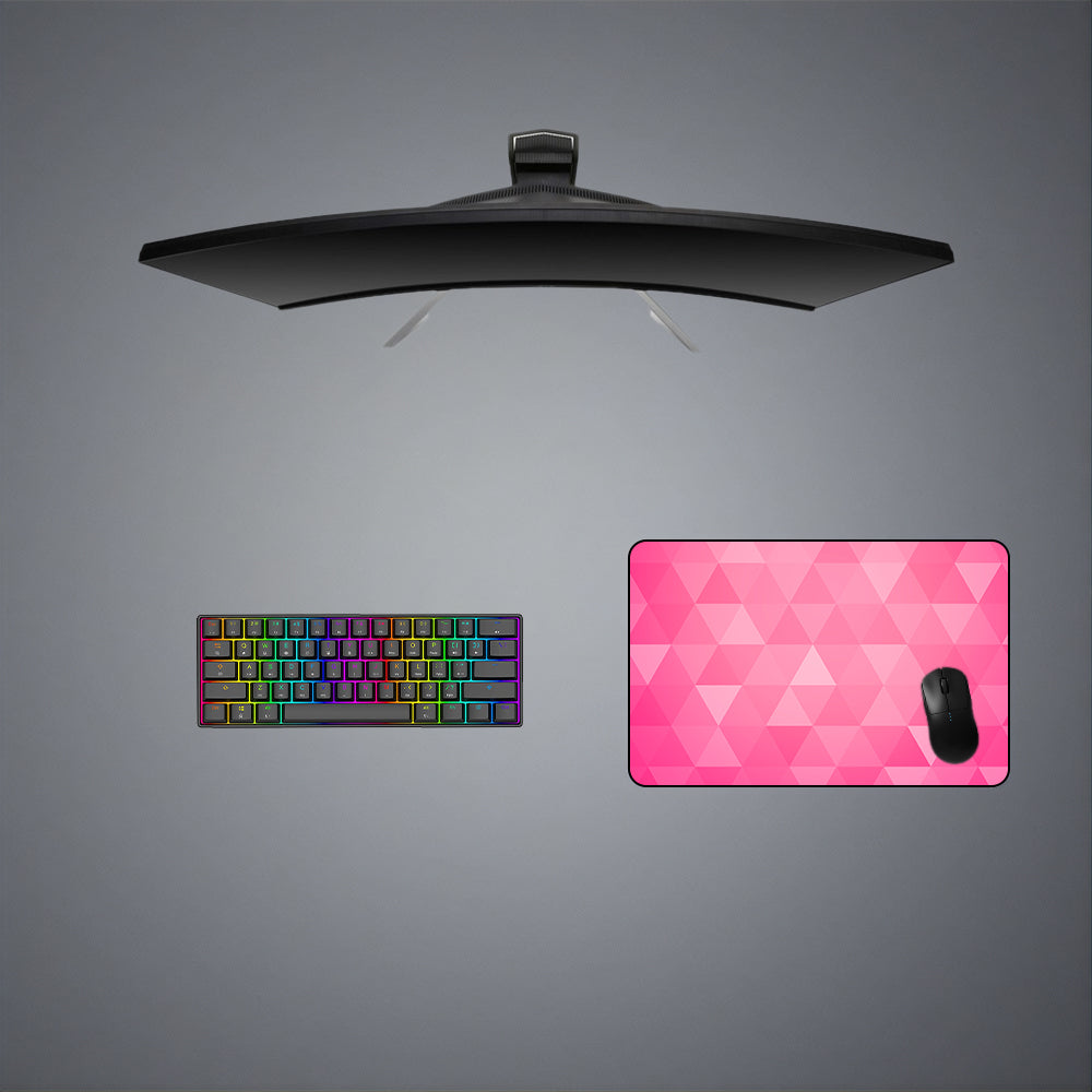 Pink Triangles Design Medium Size Gamer Mouse Pad