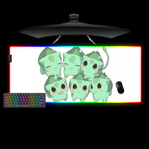 Pokemon Cute Balbasaurs Design XL Size RGB Gaming Mouse Pad