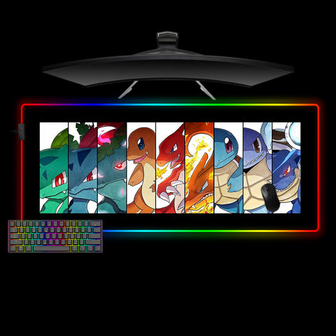 Pokemon Evolution Design XXL Size RGB Illuminated Gaming Mouse Pad