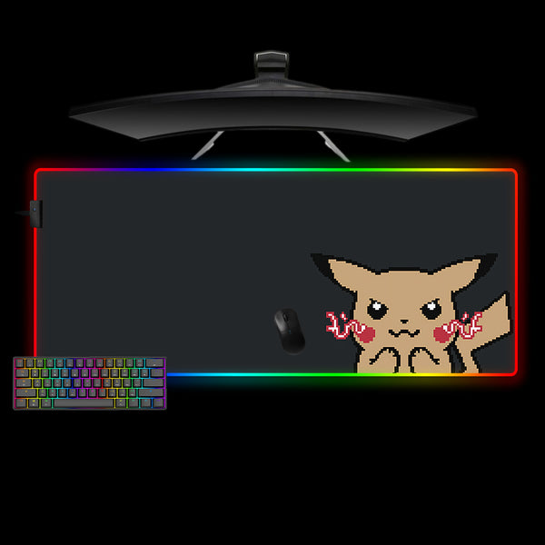 Pixel Pikachu Design XL Size RGB Light Gaming Mouse Pad