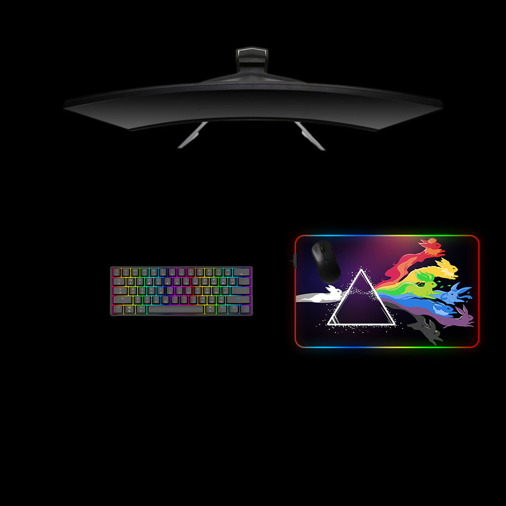 Pokemon Triangle Design M Size RGB Gaming Mouse Pad