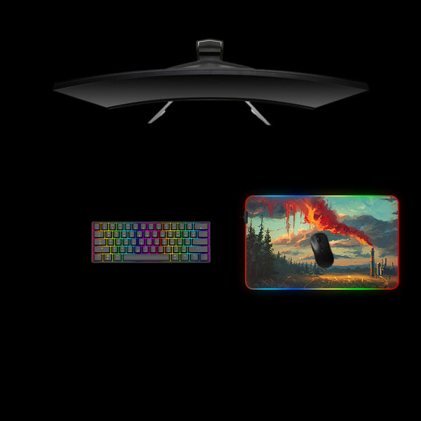 Pollution Painting Design XXL Size RGB Light Gaming Mouse Pad