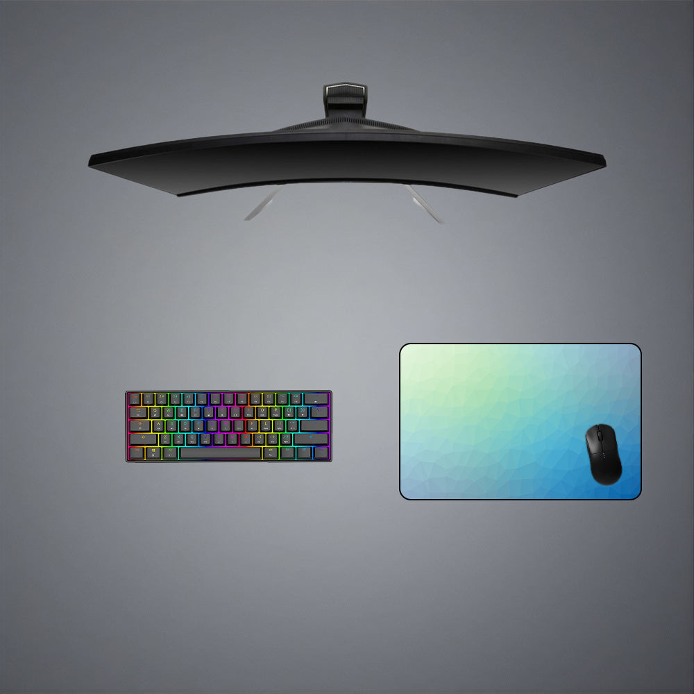 Poly Blue Fade Design Medium Size Gaming Mouse Pad, Computer Desk Mat
