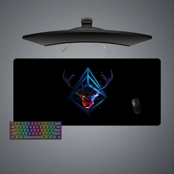 Poly Deer Design XL Size Gaming Mouse Pad, Computer Desk Mat