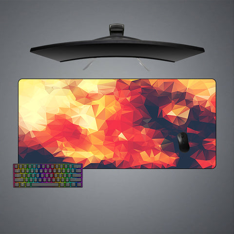 Poly Fire Design XXL Size Gamer Mouse Pad