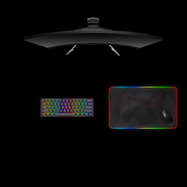 Poly Glow Design Medium Size RGB Light Gaming Mouse Pad