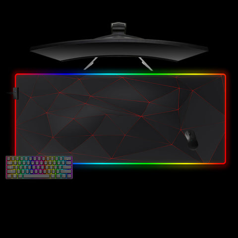 Poly Glow Design XXL Size RGB Light Gaming Mouse Pad