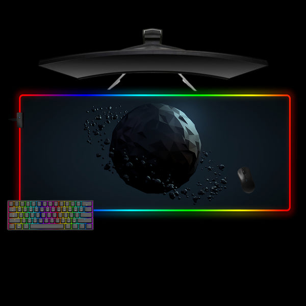 Poly Planet Design XXL Size RGB Backlit Gaming Mouse Pad