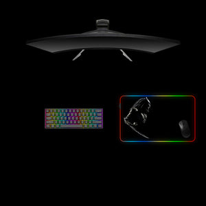 Predator Blade Design Medium Size RGB Light Gamer Mouse Pad