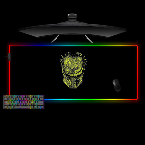 Predator Green Mask Design XXL Size RGB Light Gaming Mouse Pad