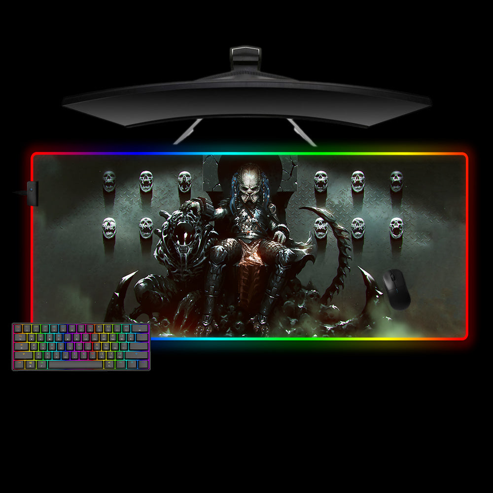 Predator Throne Design XXL Size RGB Backlit Gamer Mouse Pad