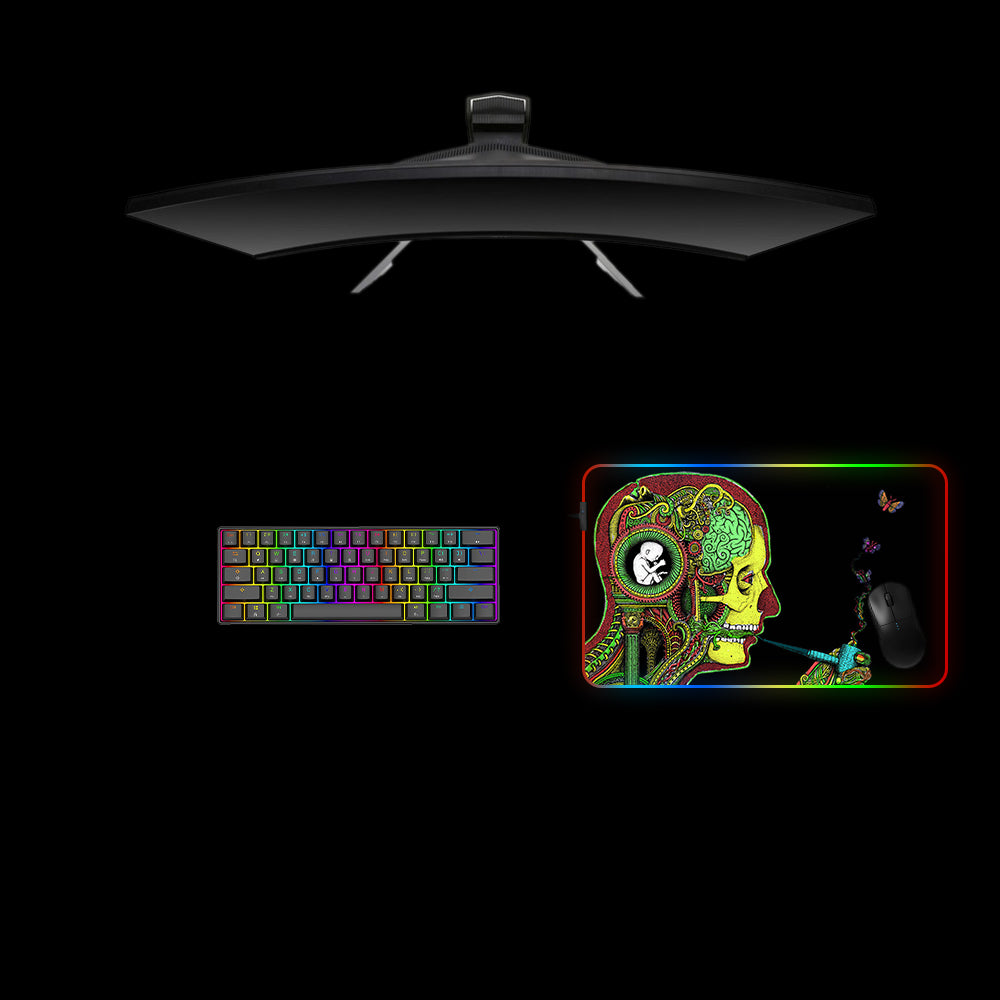 Psychedelic Art The Mind Design Medium Size RGB Lit Gaming Mousepad