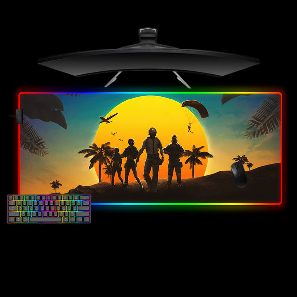 PUBG Sun Design XL Size RGB Light Gamer Mouse Pad