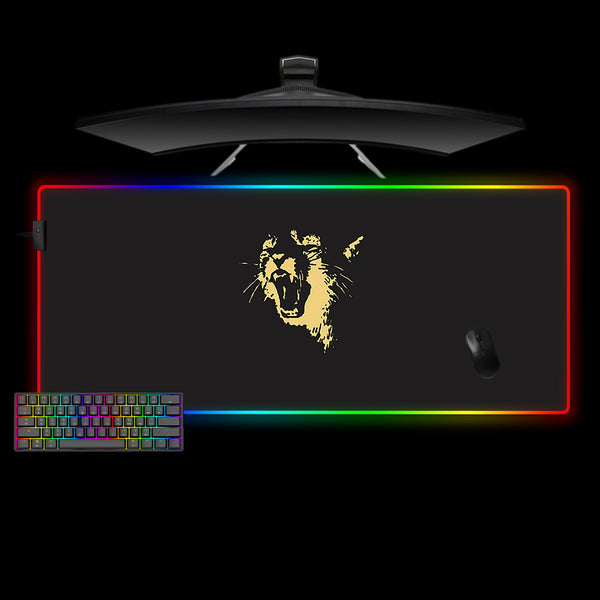 XXL size RGB lit gamer mousepad with Puma Rawr printed design