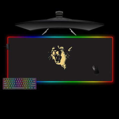XXL size RGB lit gamer mousepad with Puma Rawr printed design