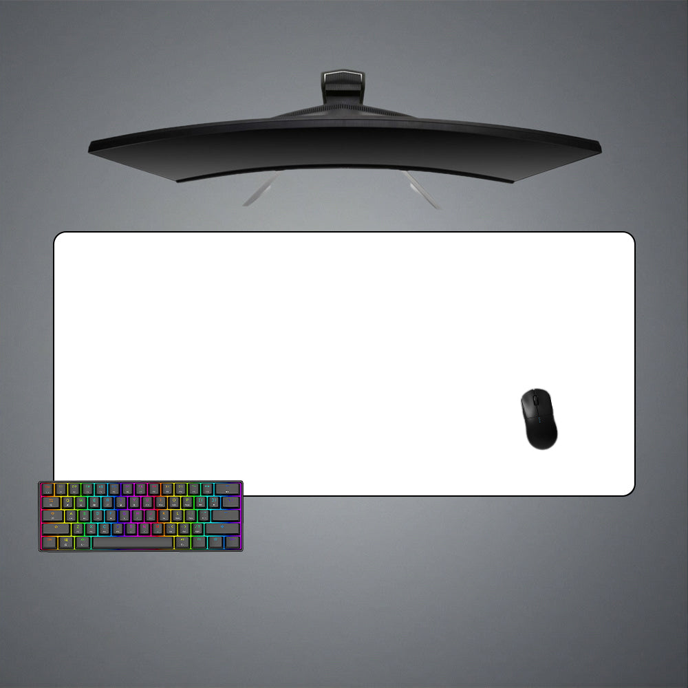 Pure White Design XXL Size Gamer Mouse Pad