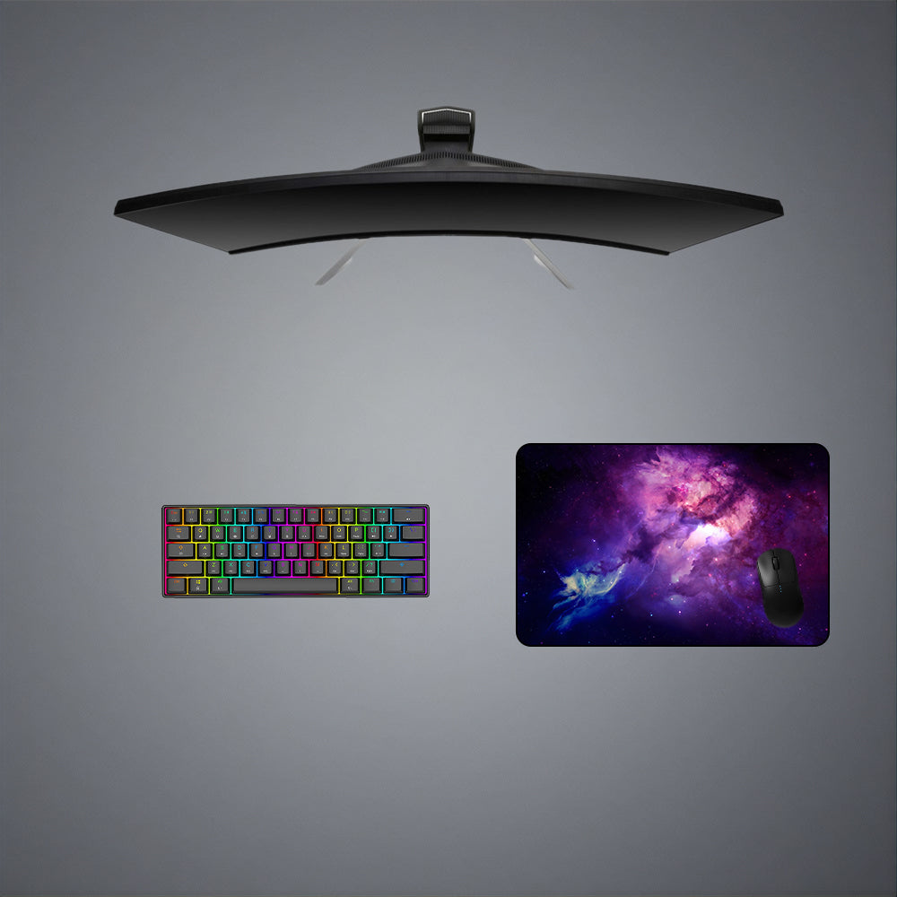 Purple & Blue Galaxy Design Medium Size Gamer Mouse Pad