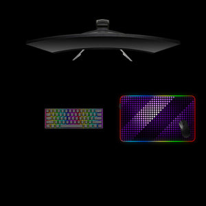 Purple Dots Design Medium Size RGB Light Gaming Mouse Pad