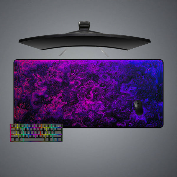 Purple Flow Abstract Art Design XL Size Gaming Mouse Pad, Computer Desk Mat