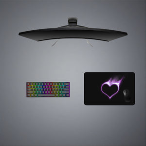 Purple Heart Design Medium Size Gaming Mouse Pad