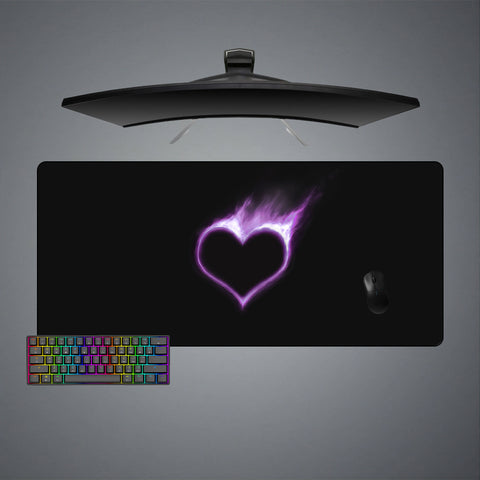 Purple Heart Design XXL Size Gaming Mouse Pad