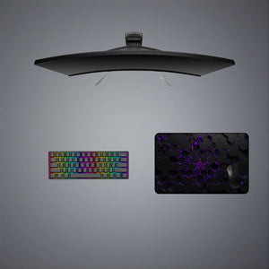 Purple Hex Design Medium Size Gamer Mouse Pad, Computer Desk Mat
