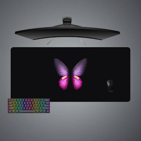 Purple Pink Butterfly Design XL Size Mouse Pad
