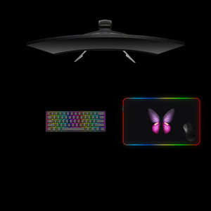 Purple Pink Butterfly Design M Size RGB Mouse Pad