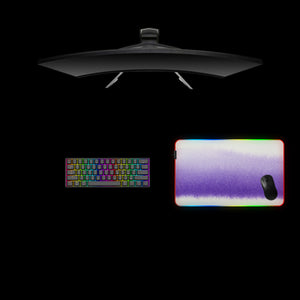 Purple Watercolor Design Medium Size RGB Lit Gaming Mousepad, Computer Desk Mat