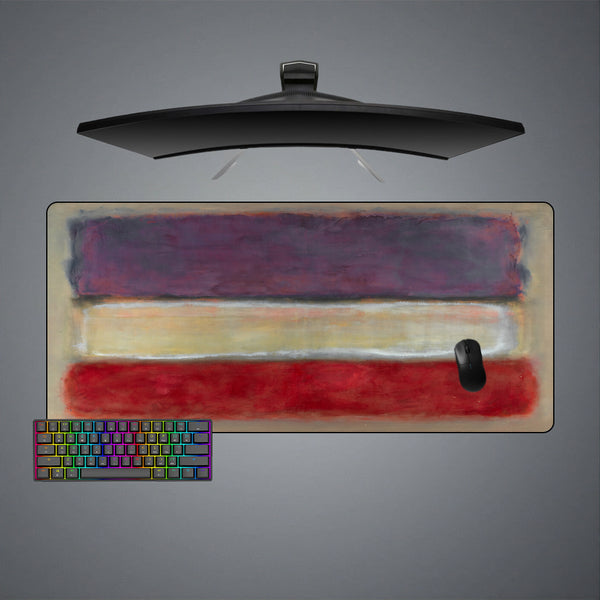 XXL size mouse pad with purple, white, red minimalist design