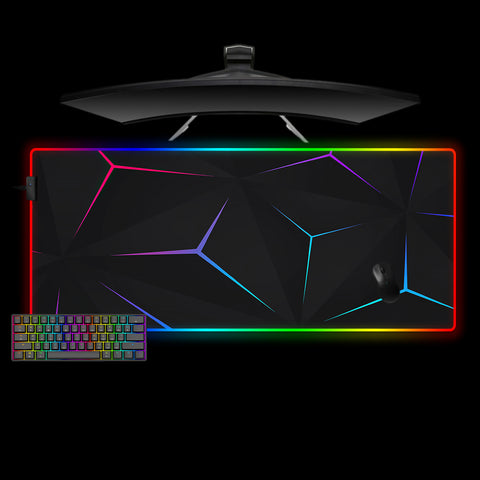 Pyramid Lights Design XXL Size RGB Light Gaming Mouse Pad, Computer Desk Mat