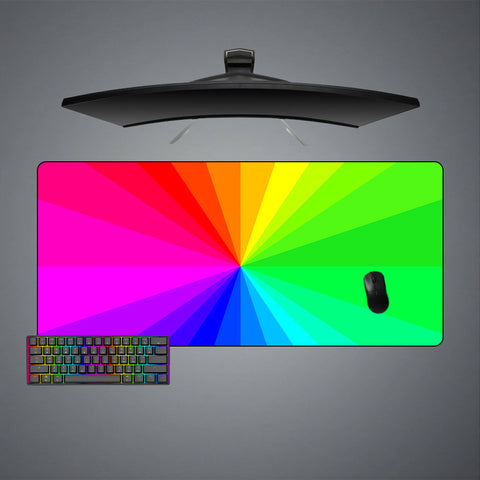 Rainbow Colors Design XL Size Gamer Mouse Pad