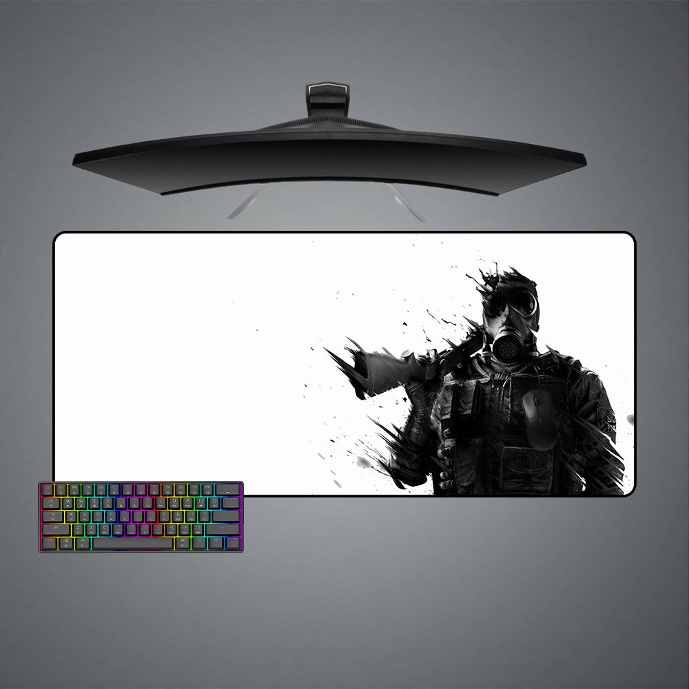 Rainbow Six Siege Smoke White Design XL Size Gamer Mouse Pad