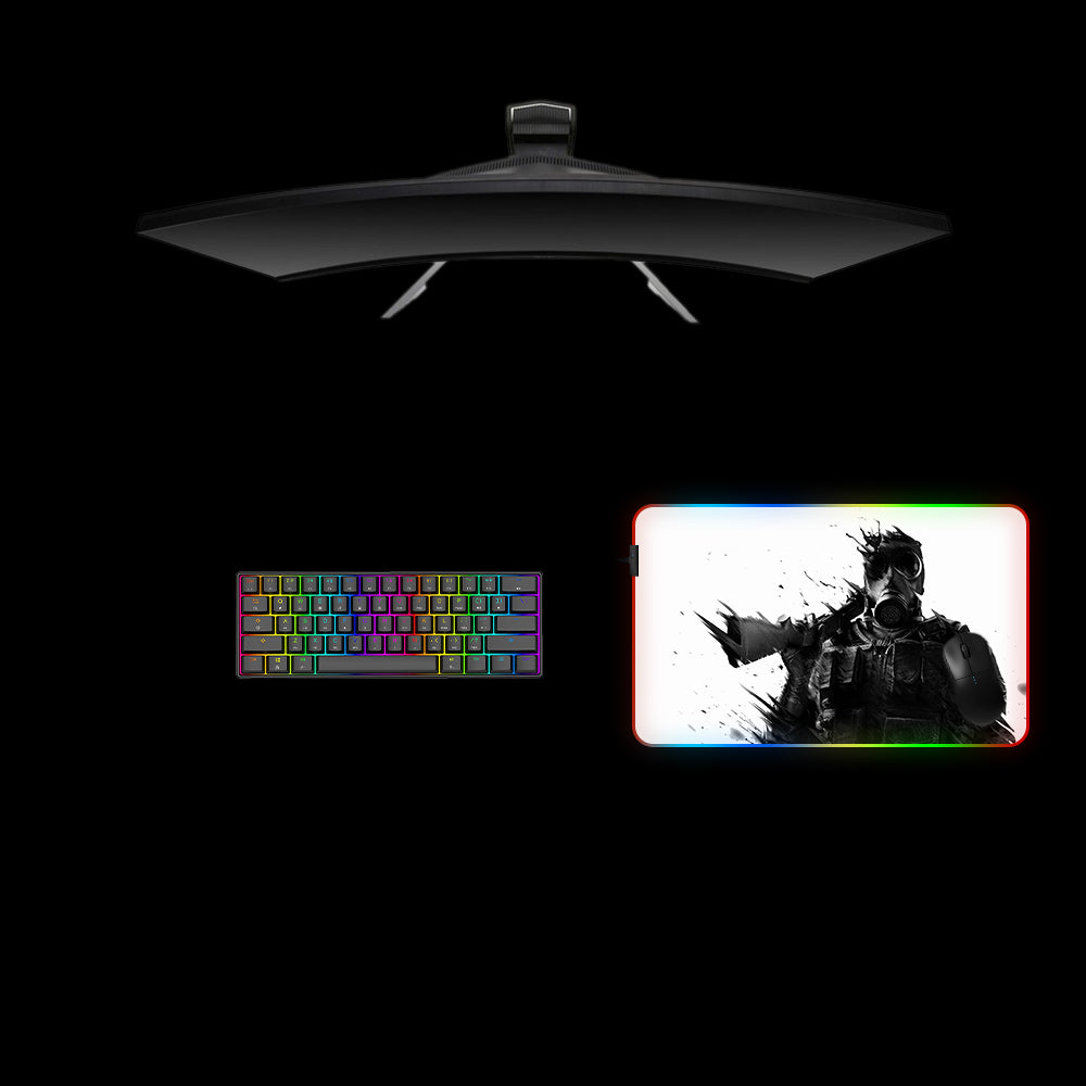 Rainbow Six Siege Smoke White Design M Size Gamer RGB Mouse Pad