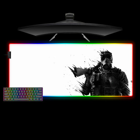 Rainbow Six Siege Smoke White Design XL Size Gamer RGB Mouse Pad