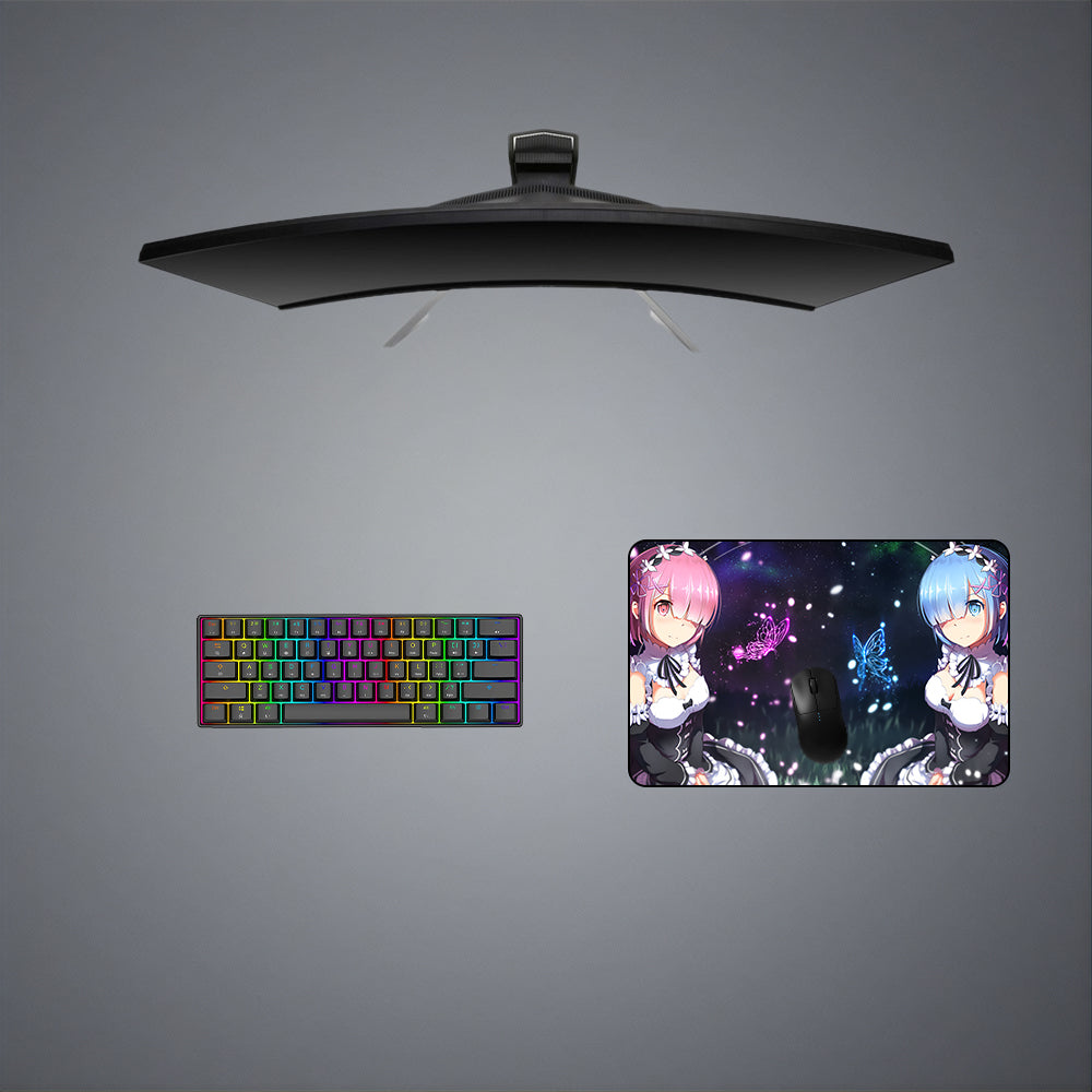 Re:Zero Butterfly Design Medium Size Gamer Mouse Pad, Computer Desk Mat